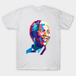 Nelson Mandela T-Shirt - Colorful Nelson Mandela by Design Monster